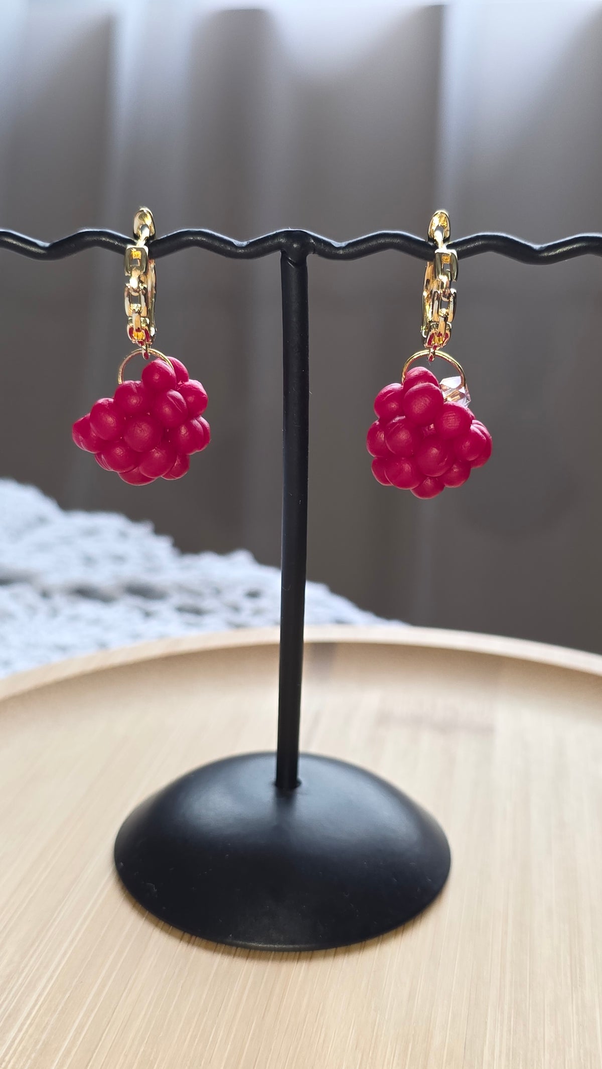 Double Raspberry Earrings