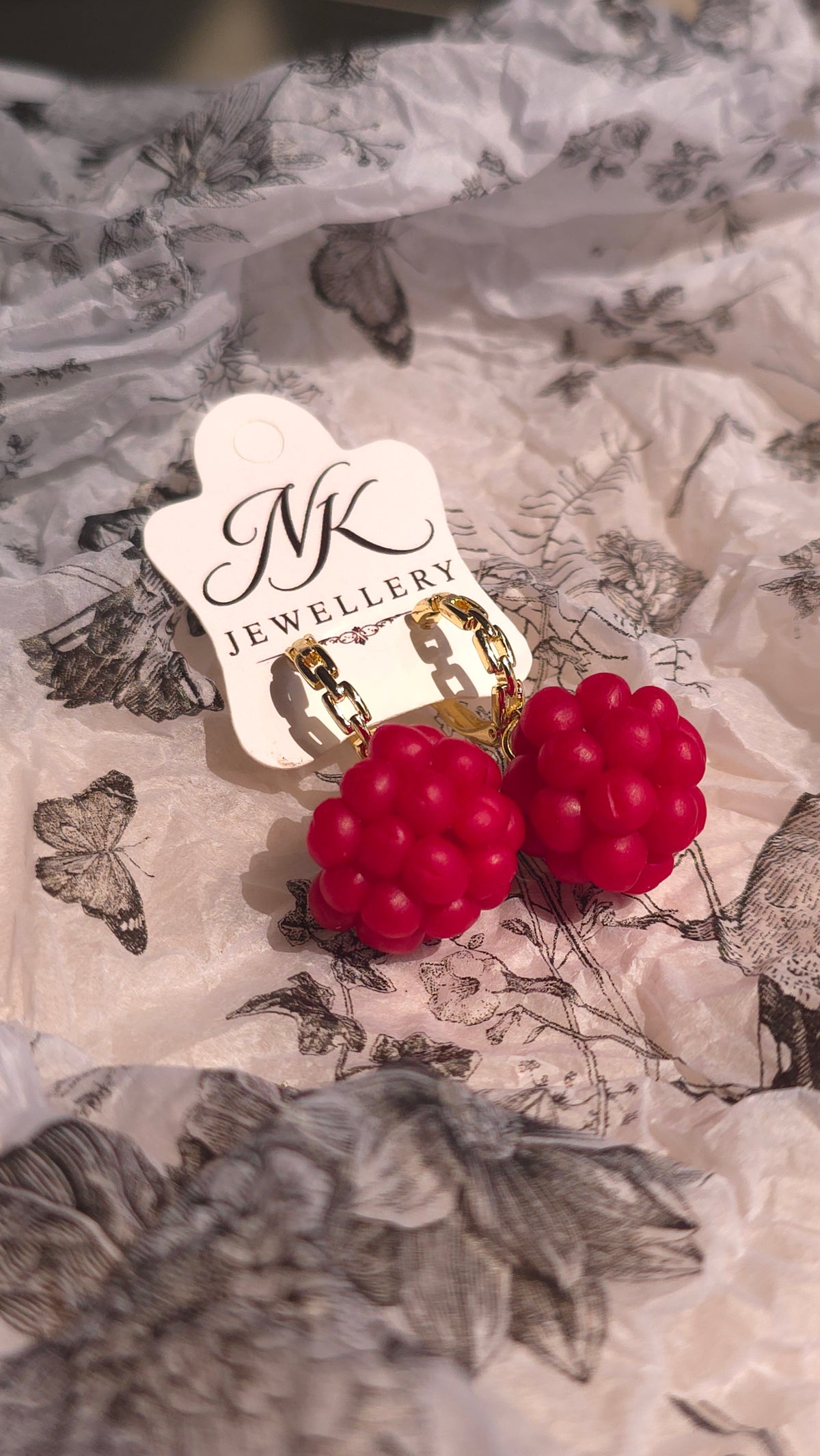 Double Raspberry Earrings